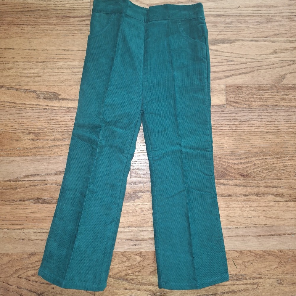 Little Miss Holly 6x Green Corduroy Pants Vintage 70's Girls